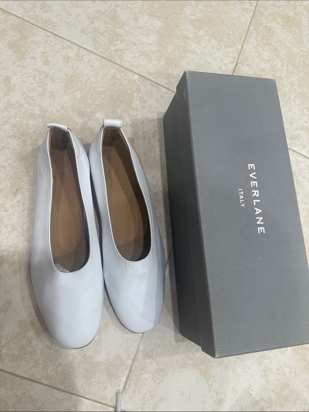 NWT Everlane The Glove Leather white Sz 5